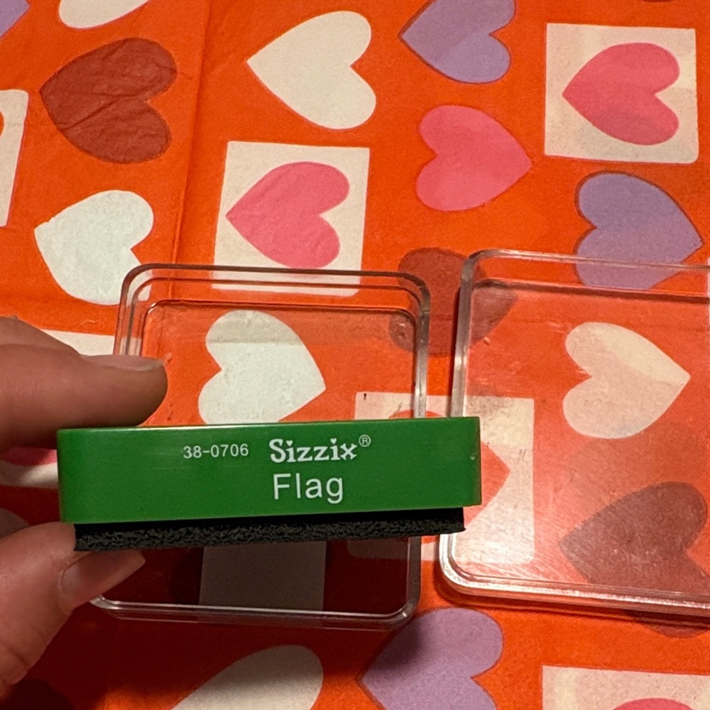 Sizzix Green Flag Craft Stamp